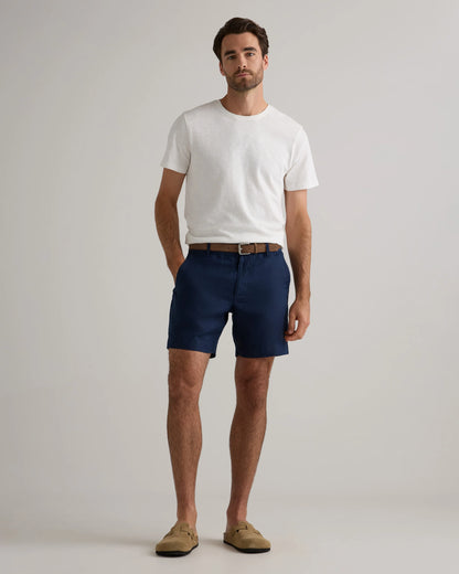 100% European Linen Trouser Shorts - 7" - S / Bayberry Olive