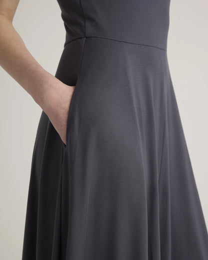 Tencel Jersey Fit & Flare Dress - XS / Dark Olive