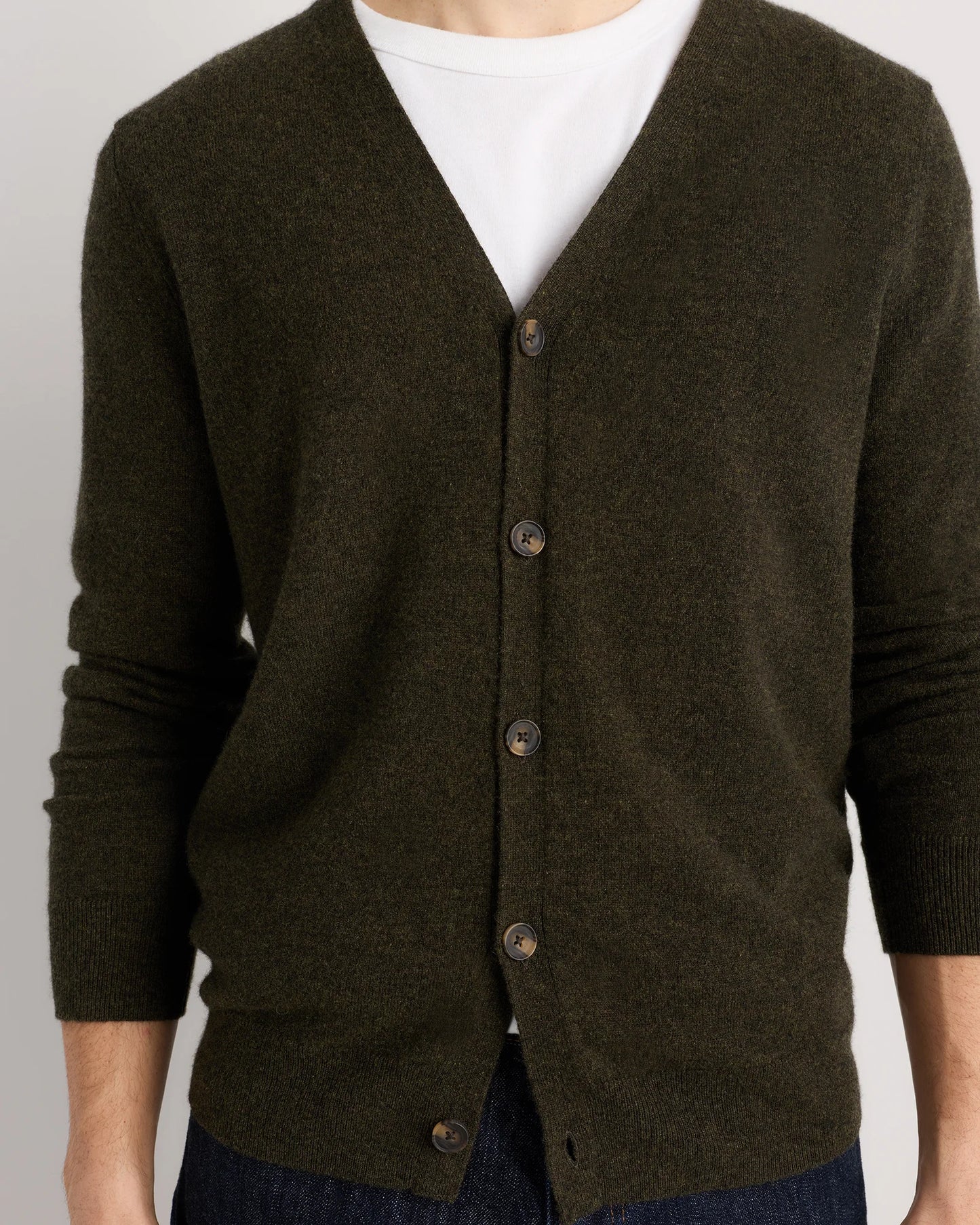 Mongolian Cashmere Cardigan Sweater - S / True Navy