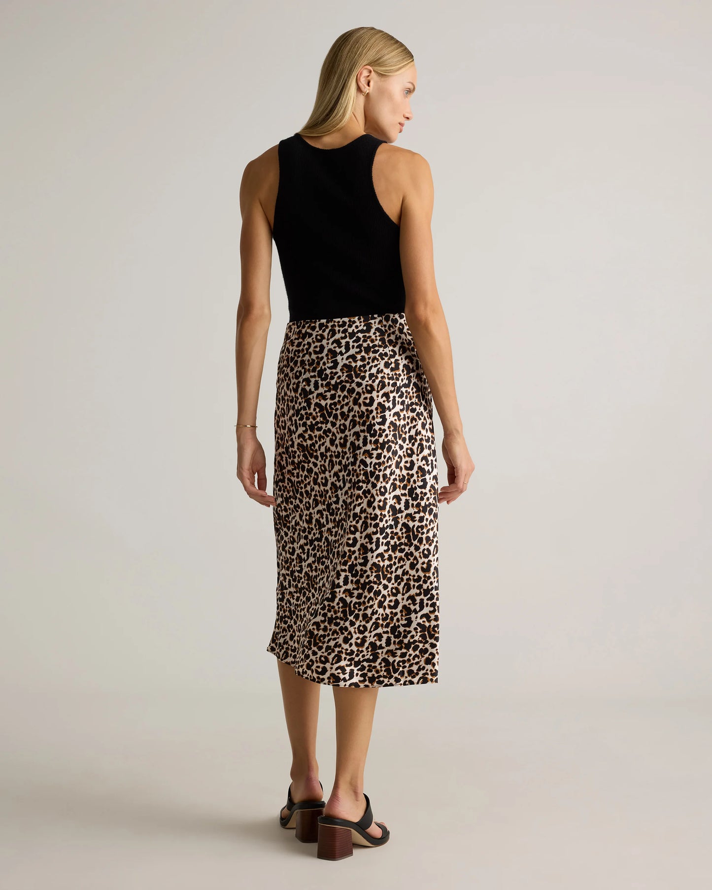100% Washable Silk Skirt - XS / Champagne