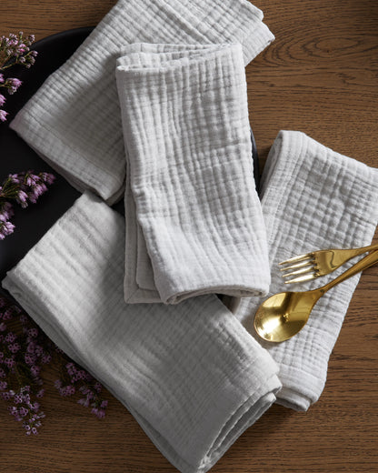 Organic Cotton Gauze Napkins (Set of 8) - One Size / Chocolate
