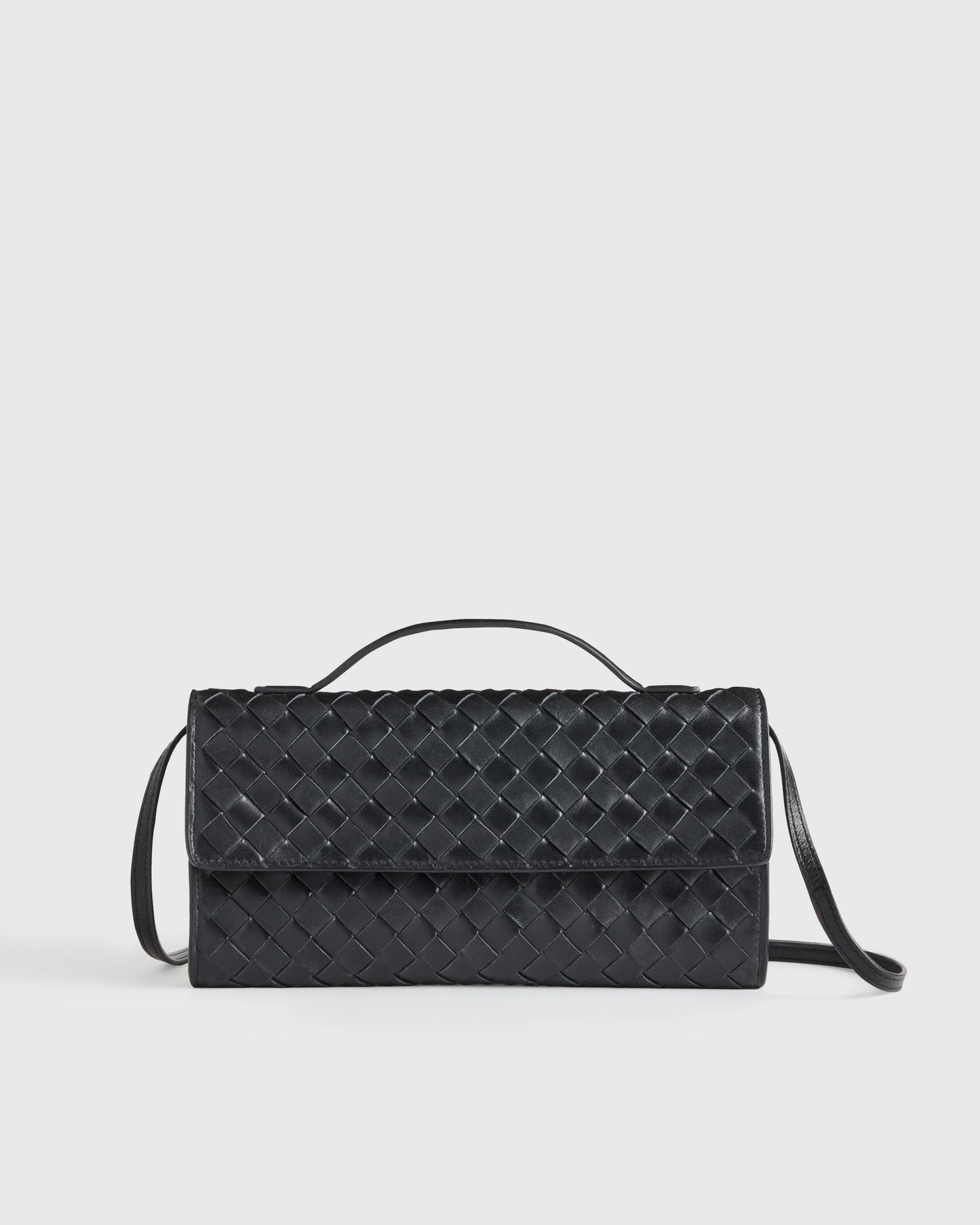 Eloise Handwoven Clutch - One Size / Black