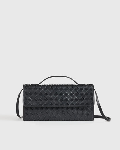 Eloise Handwoven Clutch - One Size / Black