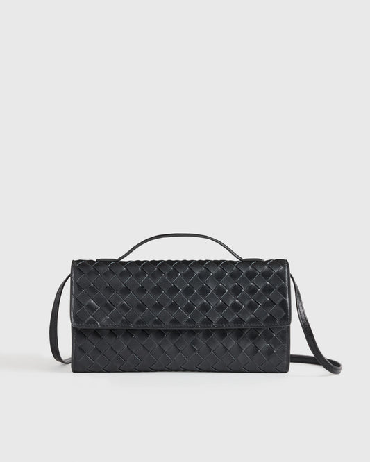 Eloise Handwoven Clutch - One Size / Black