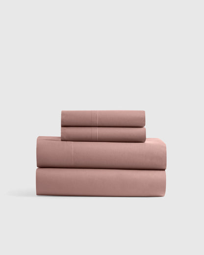 Organic Crisp Percale Sheet Set - Twin / White