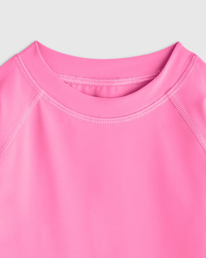 Long Sleeve Raglan Rash Guard - 2T / Island Aqua