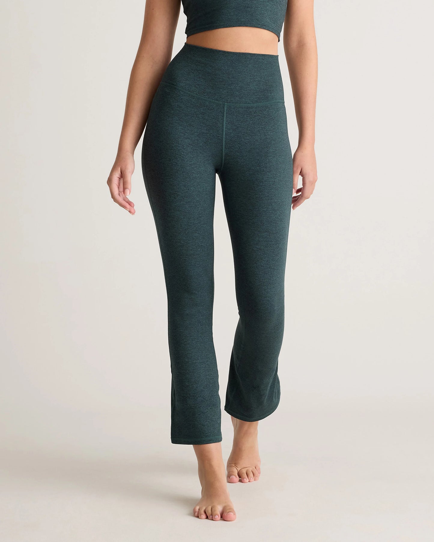 Ultra-Soft Cropped Bootcut Pants - XS / Heather Black
