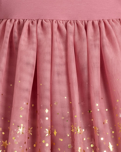 Shimmer Tulle Dress - 3-6M / Forest Green