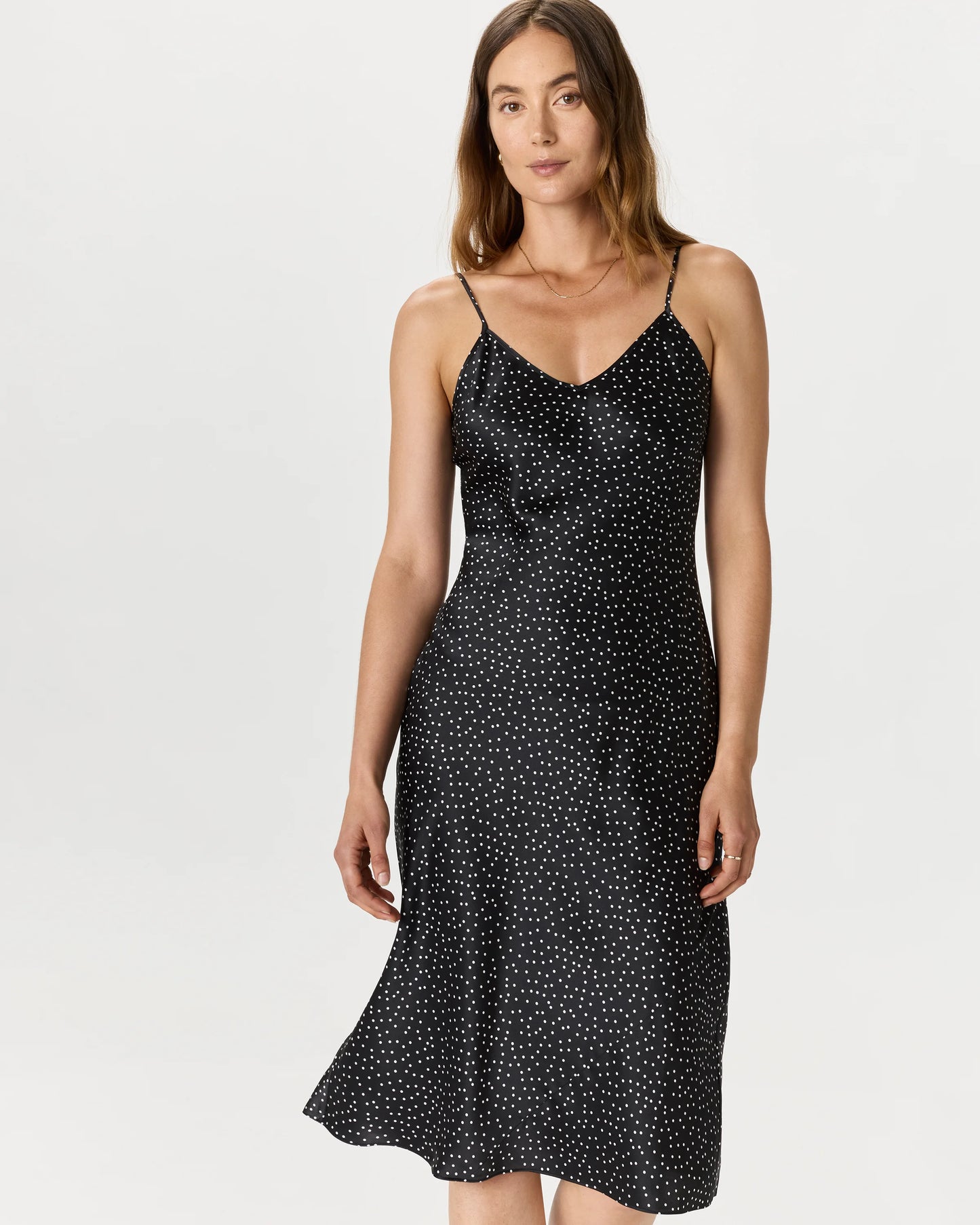 100% Washable Silk Slip Dress - XS / Black