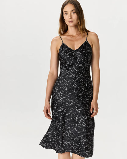 100% Washable Silk Slip Dress - XS / Black