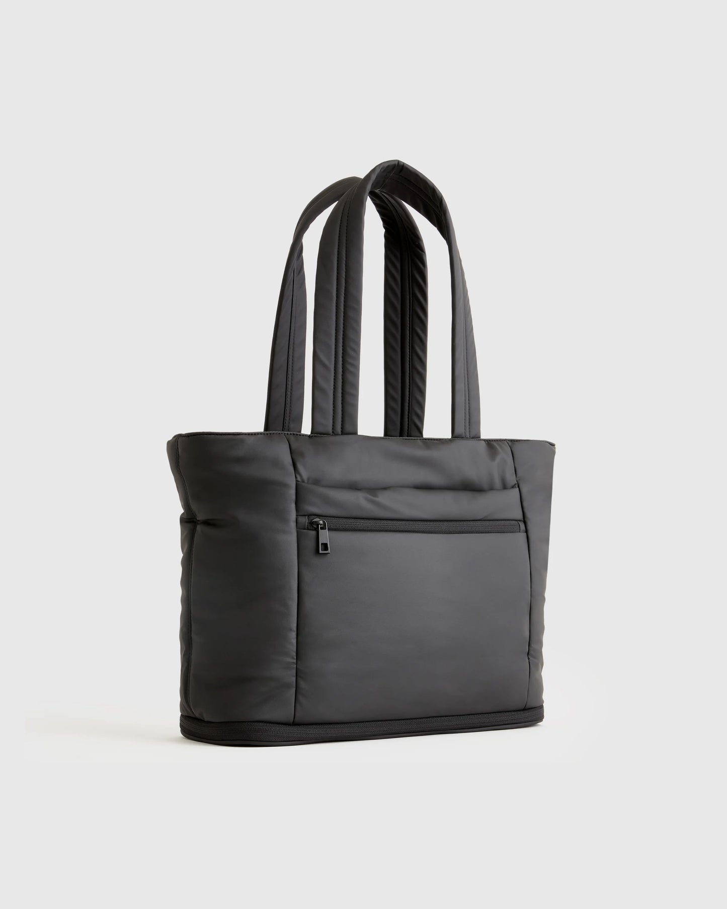 Water Repellent Puff Expandable Tote - One Size / Black