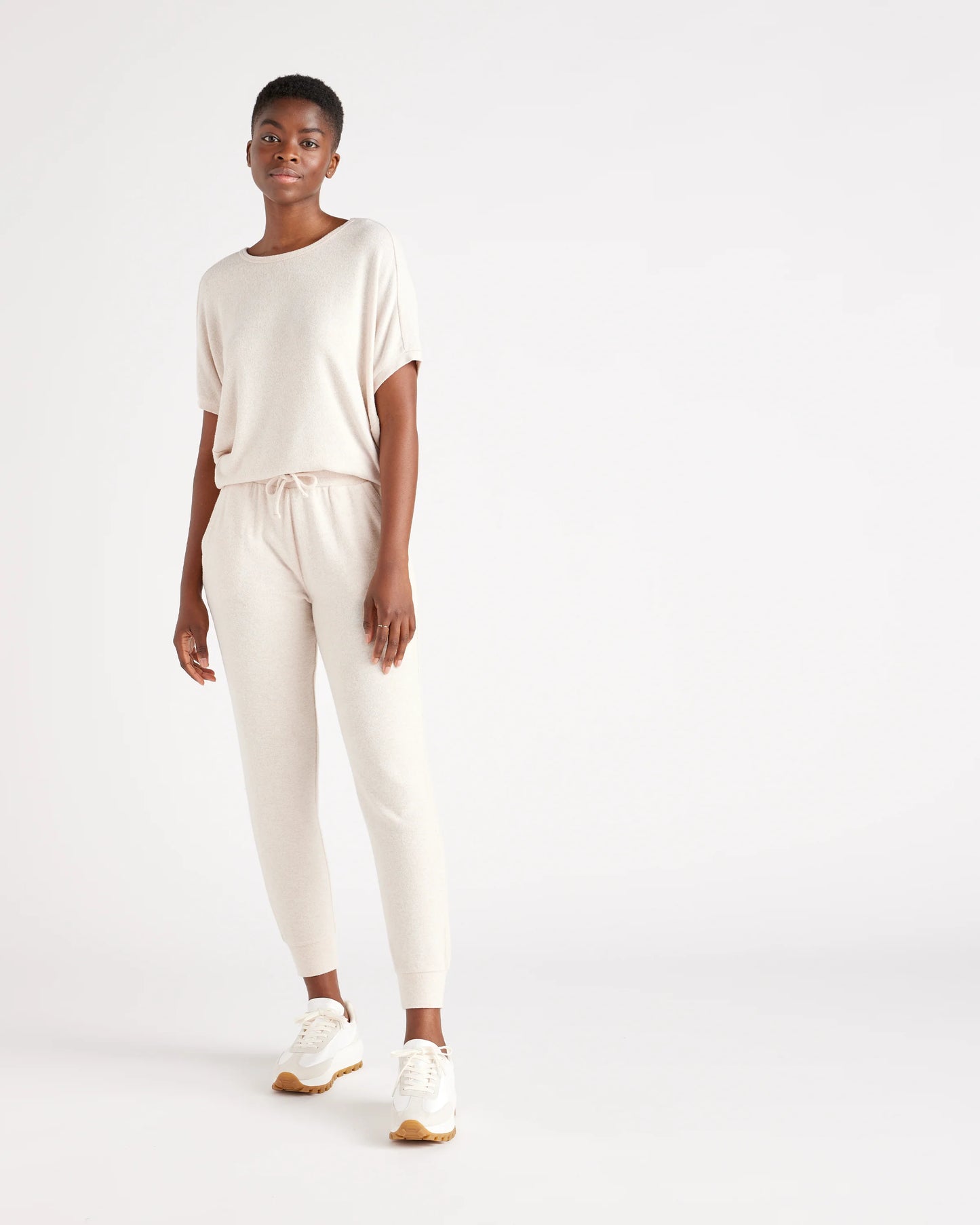 Brushed Lounge Joggers - XS / Heather Oatmeal