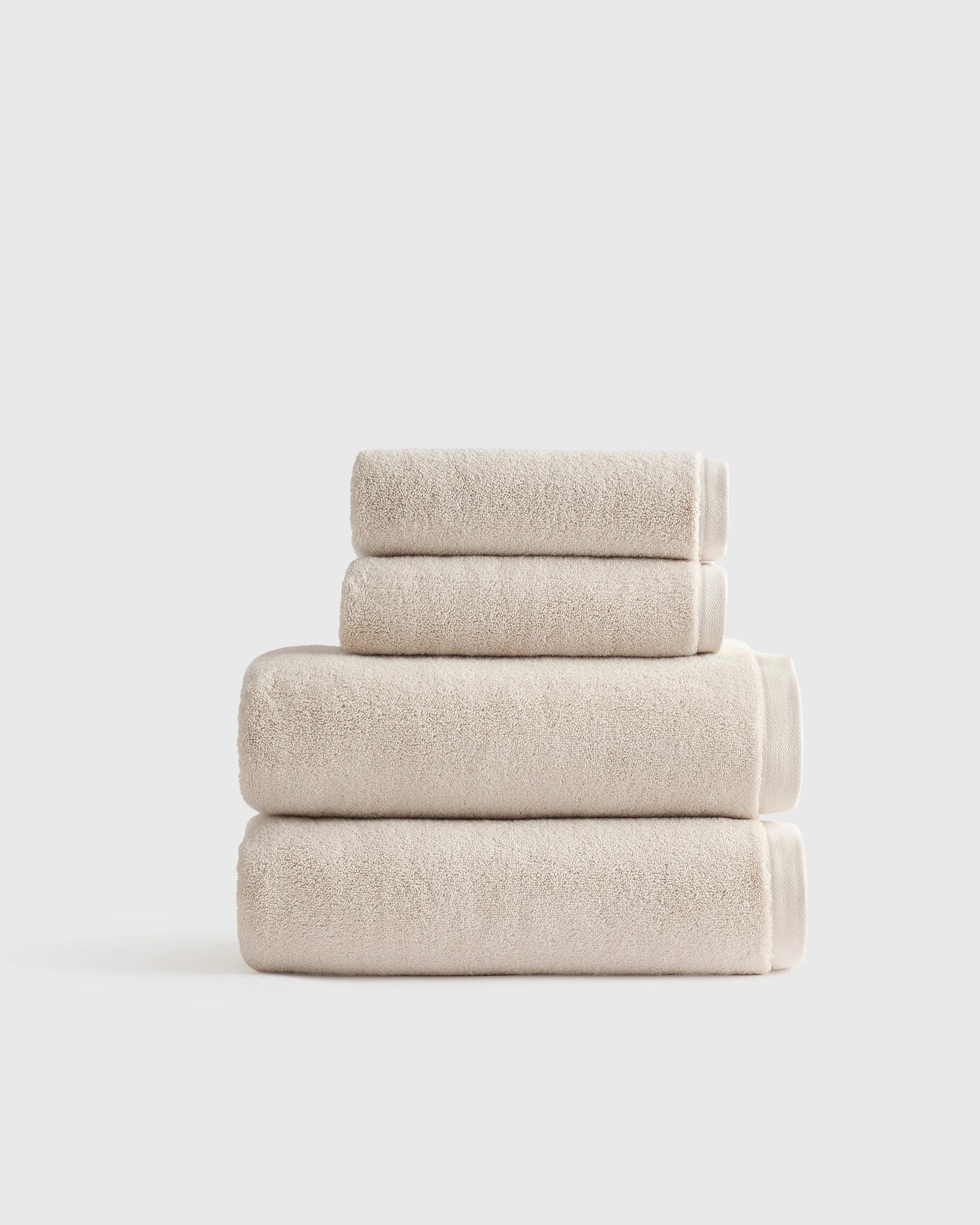 Plush Organic Turkish Cotton Bath Bundle (4 pieces) - One Size / White