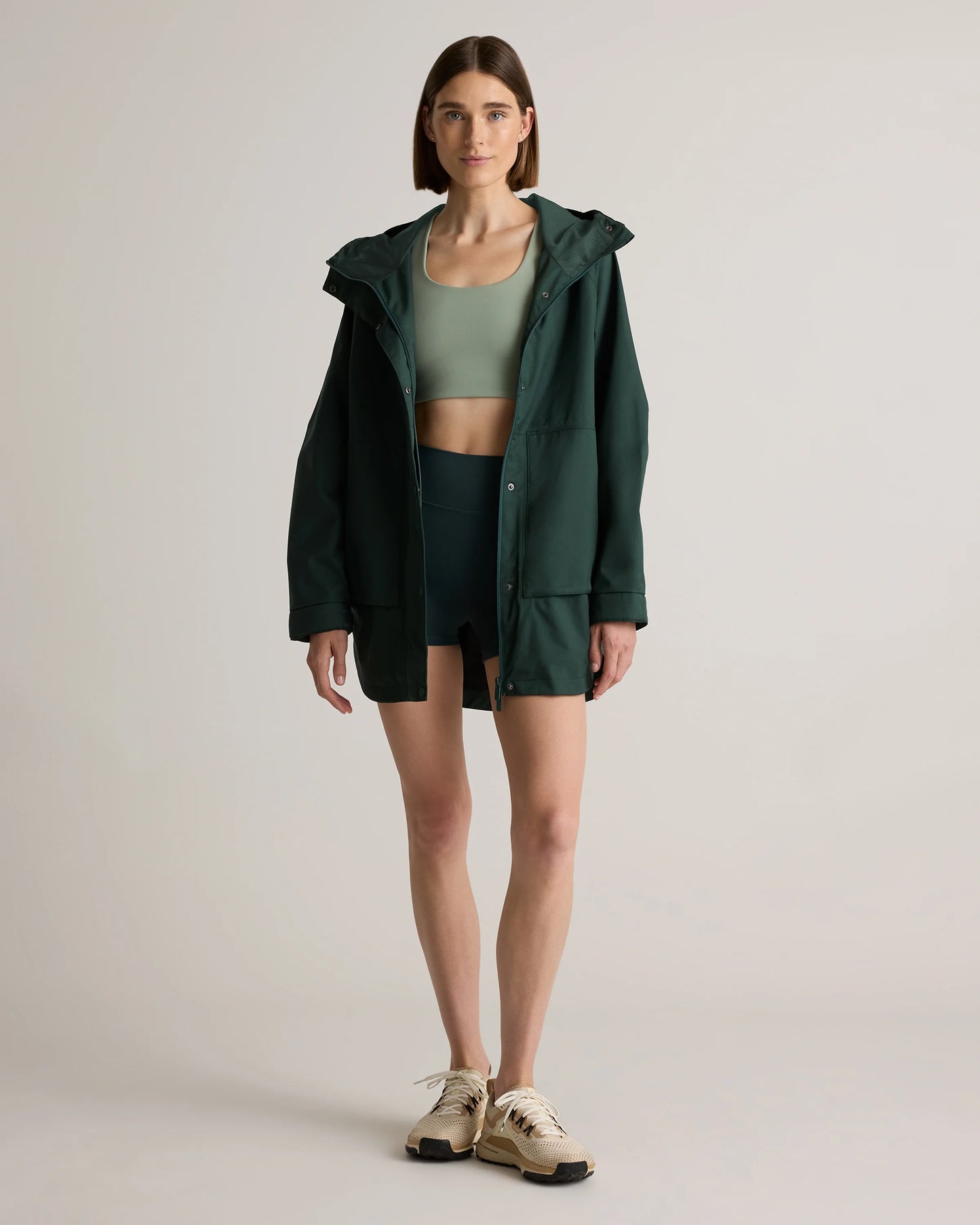 Weather Proof Oversized Rain Jacket - XS / Tea Green