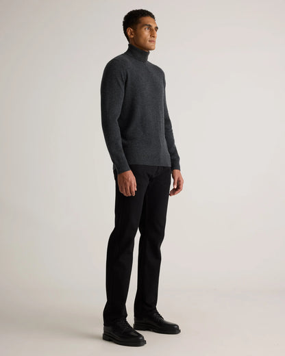 Mongolian Cashmere Turtleneck Sweater - S / Black
