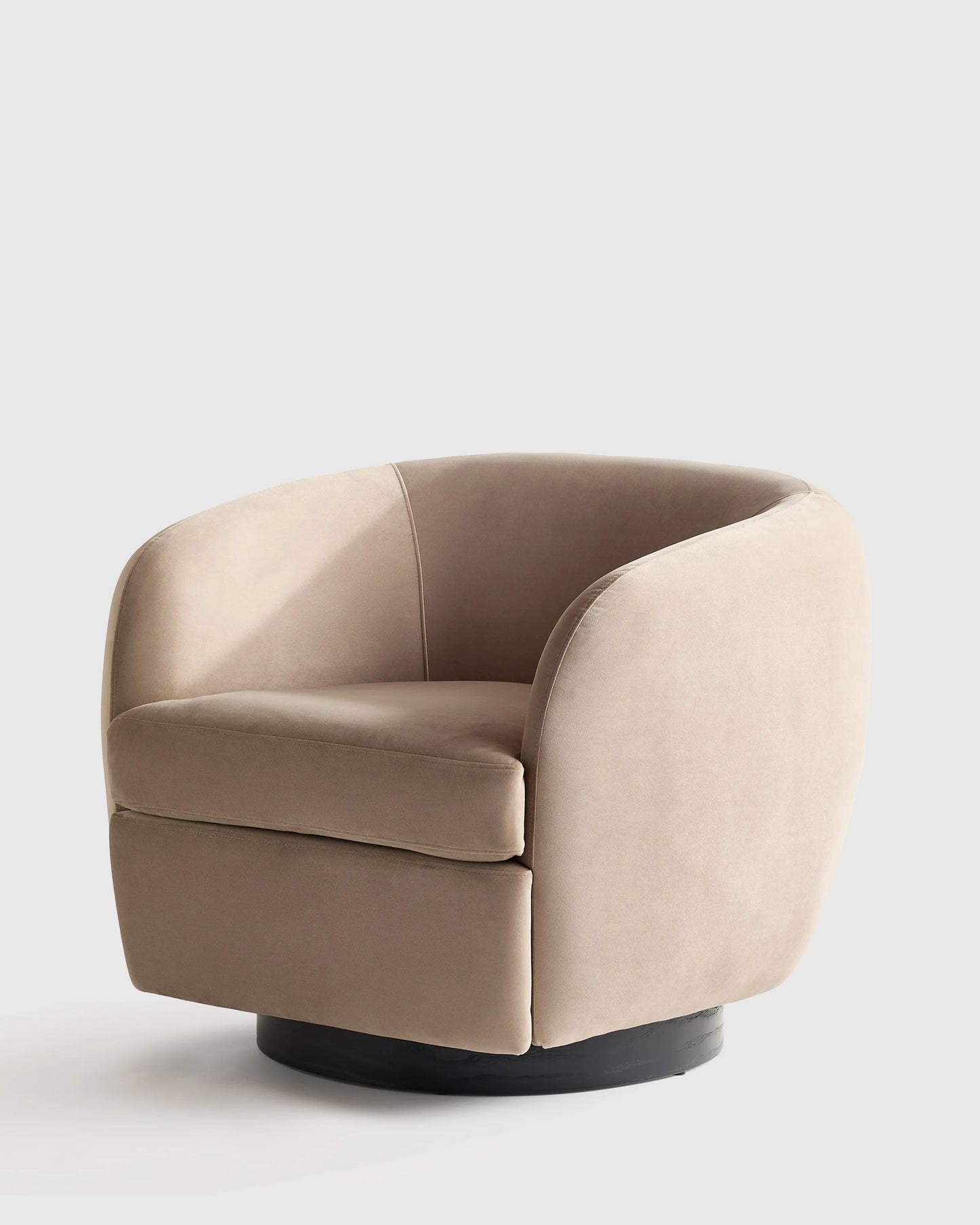 Performance Velvet Swivel Chair - One Size / Performance Velvet Taupe