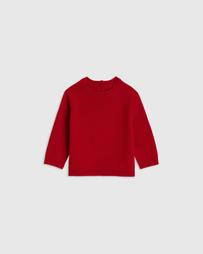 Washable Cashmere Crewneck Sweater - 0-3M / Varsity Red