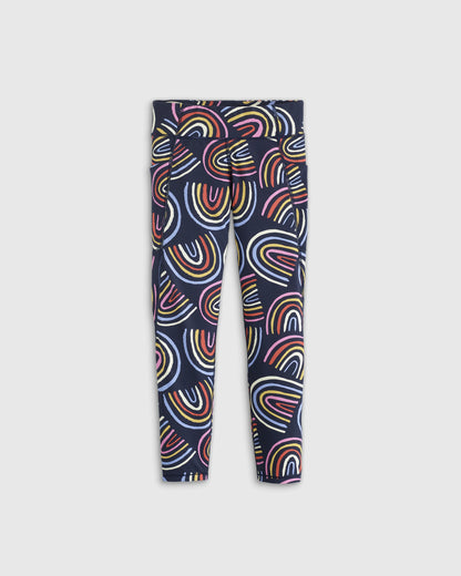 Girls Ultra-Form Active Pocket Leggings 2-Pack - 2T / Multi Rainbow/Black