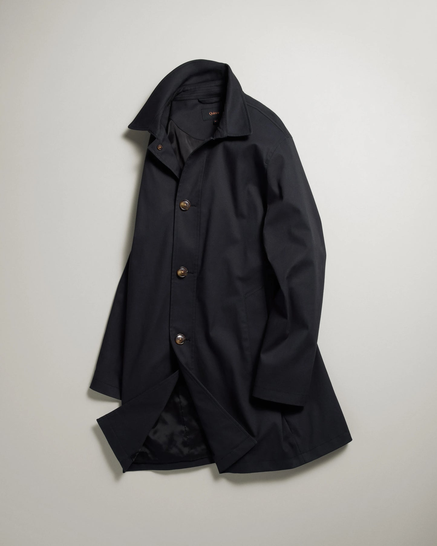 Comfort Stretch Trench Coat - S / Midnight Black