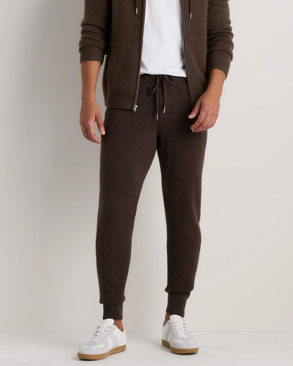 Mongolian Cashmere Jogger - S / Heather Truffle Brown