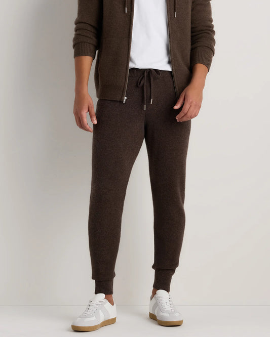Mongolian Cashmere Jogger - S / Heather Truffle Brown
