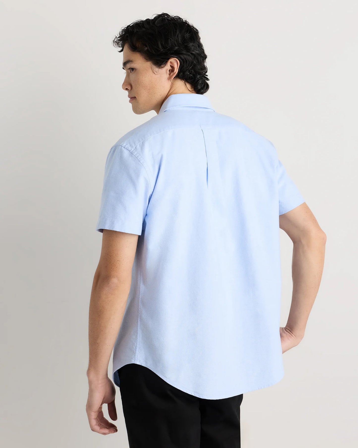 100% Organic Cotton Short Sleeve Oxford Shirt - S / Dark Coal