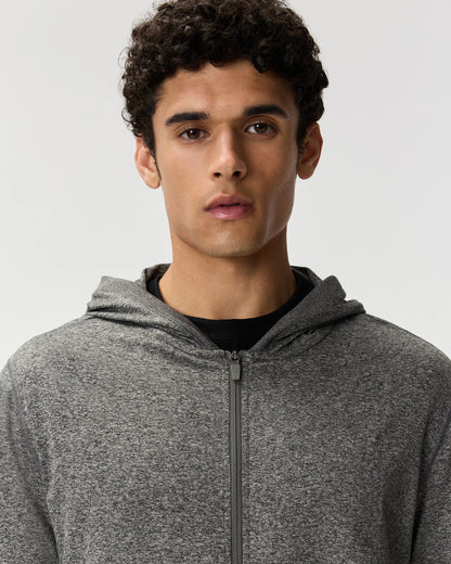 Flowknit Performance Full-Zip Chest Pocket Hoodie - XS / Heather Deep Navy