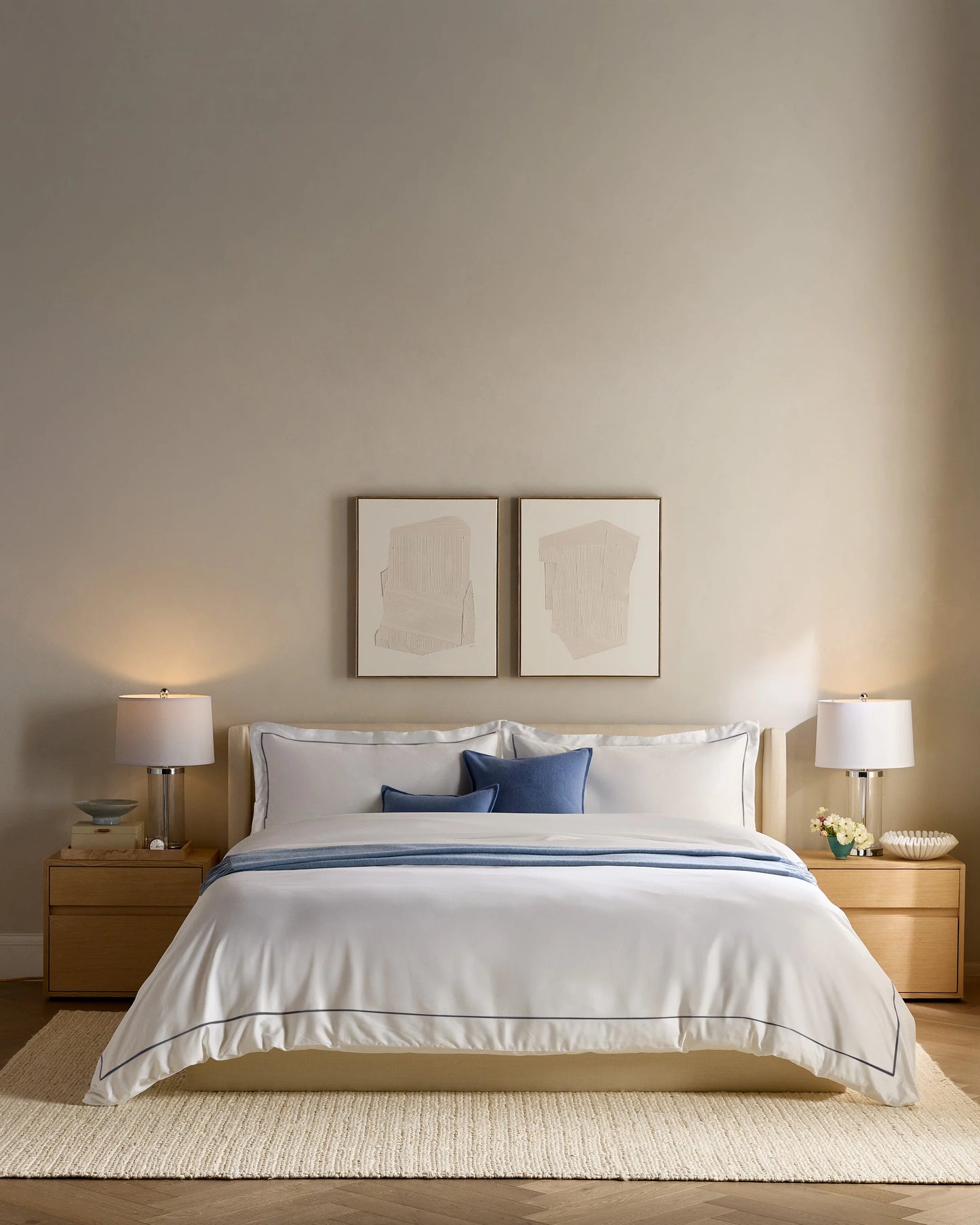 Signature Giza Cotton Sateen Duvet Cover - Twin / Light Grey