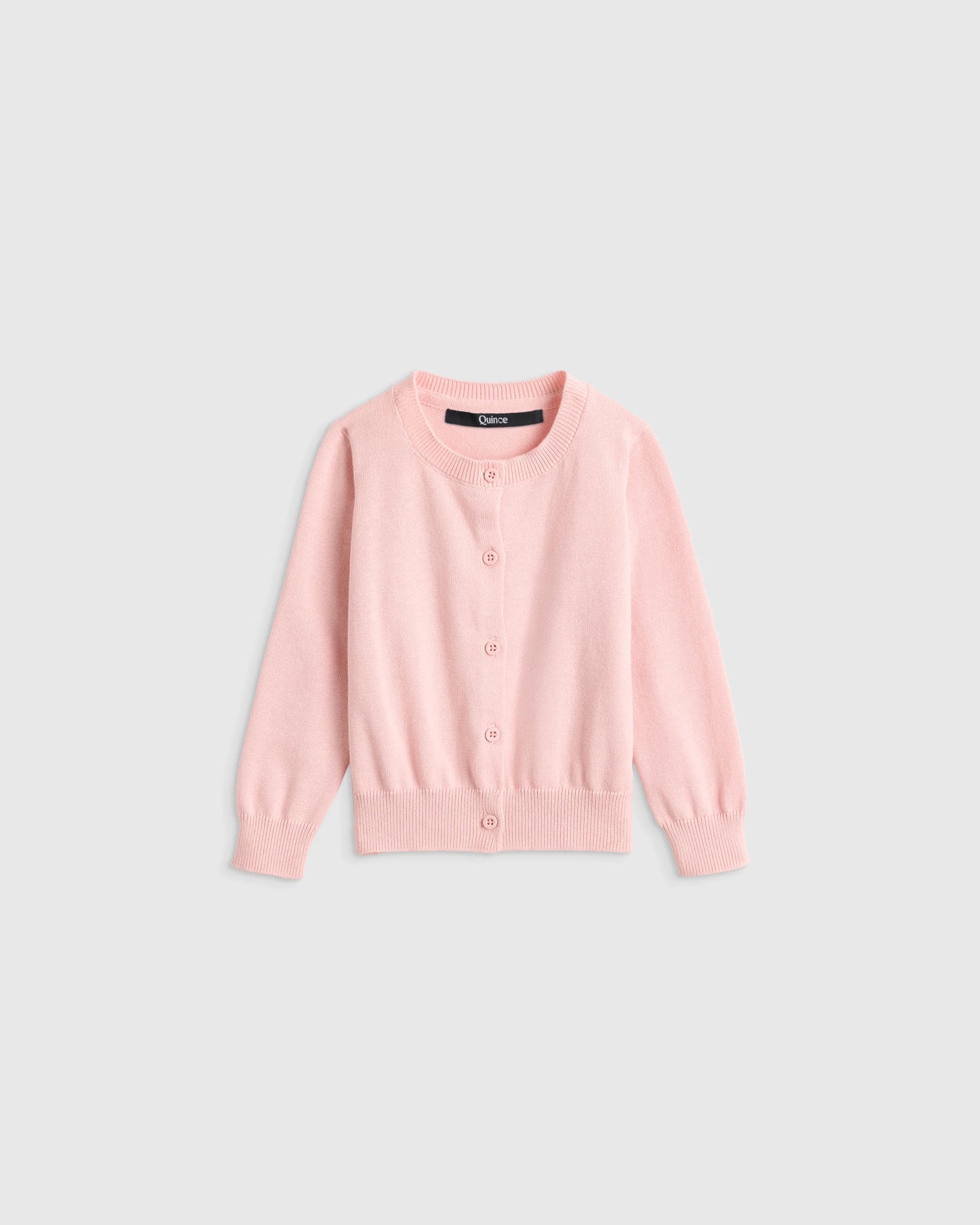 100% Organic Cotton Crewneck Cardigan - 0-3M / Ivory