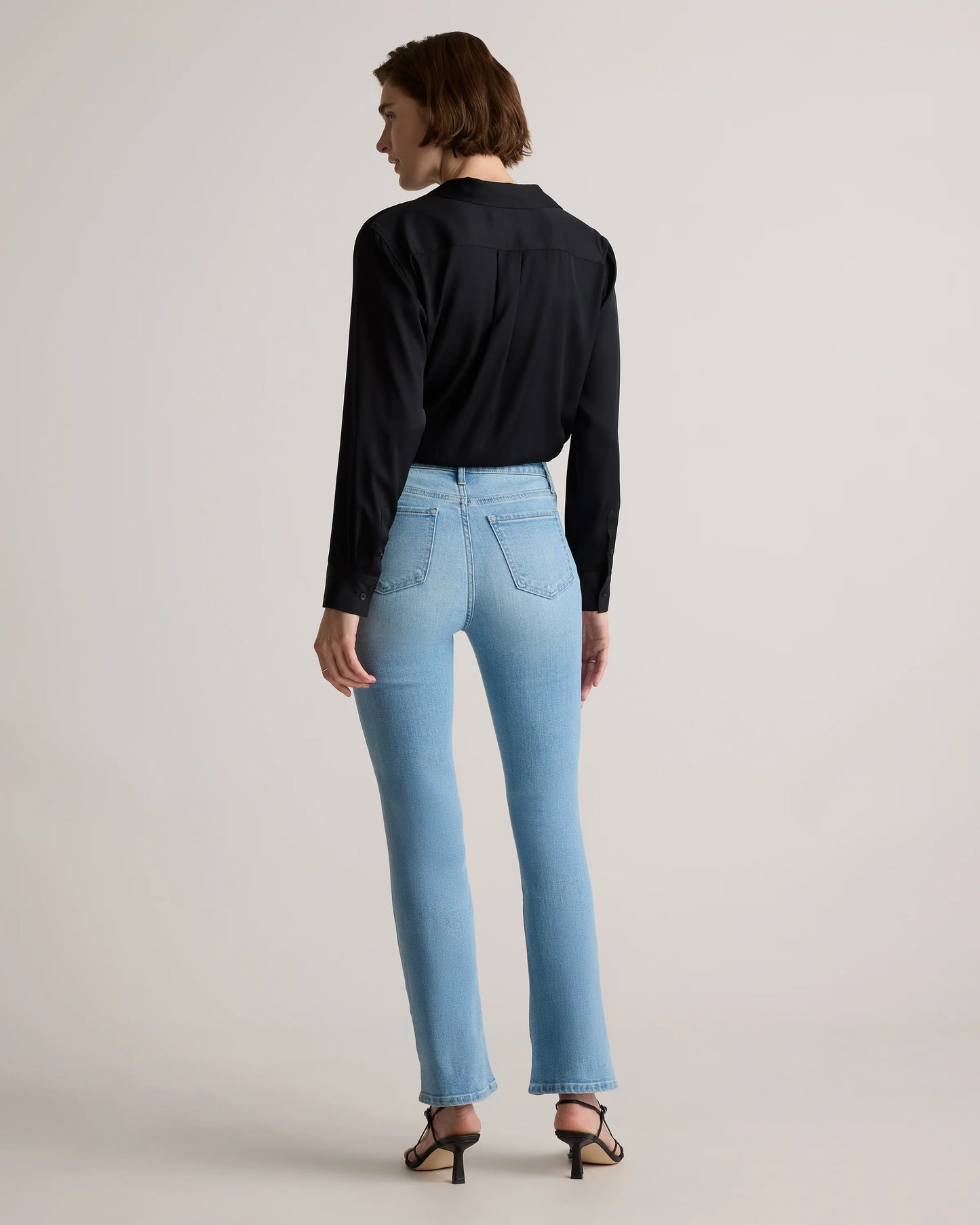 Bella Stretch Kick Flare Jeans - 24 / Deep Rinse