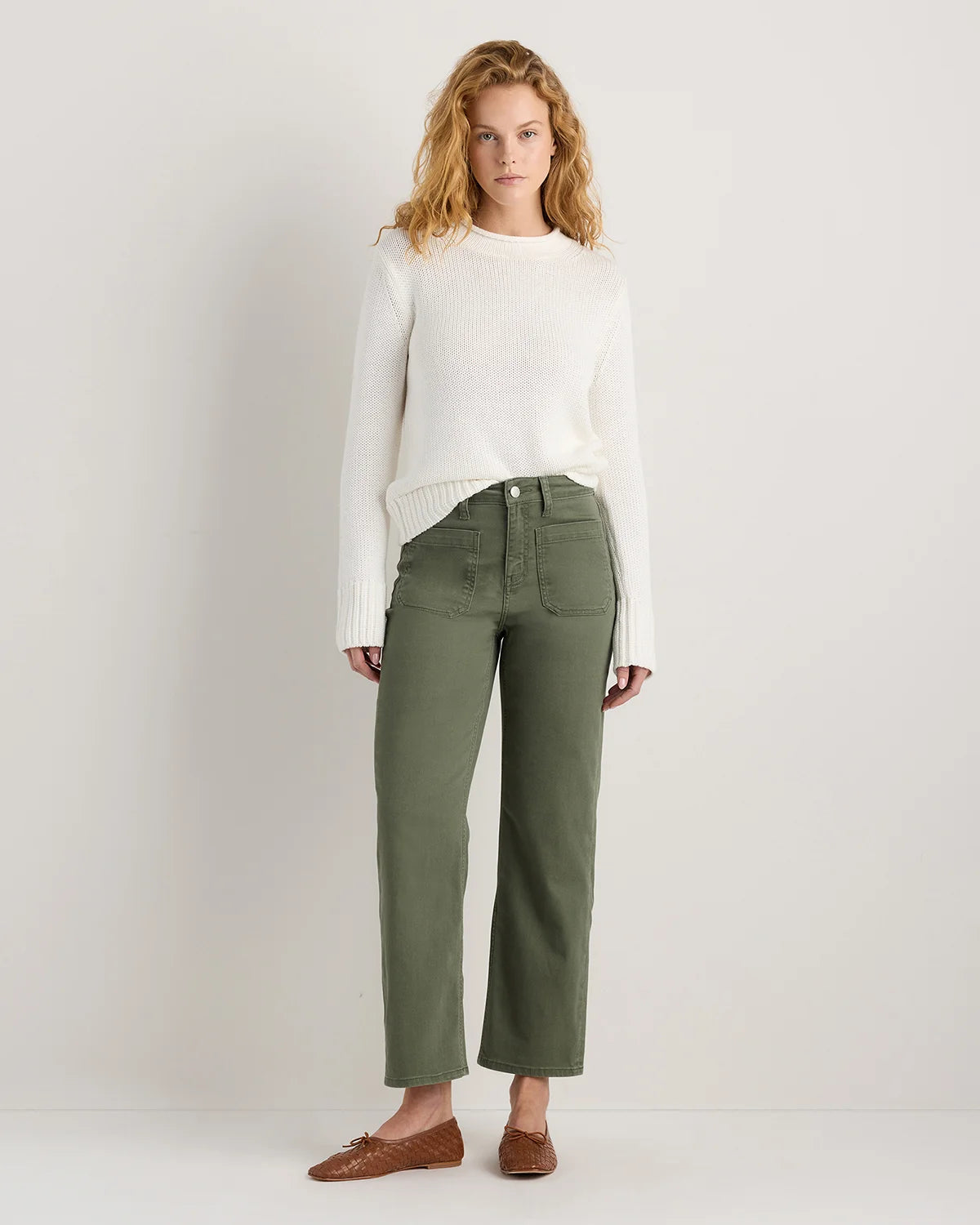 Bella Stretch Patch Pocket Wide Leg Jeans - 24 / Deep Sea Blue