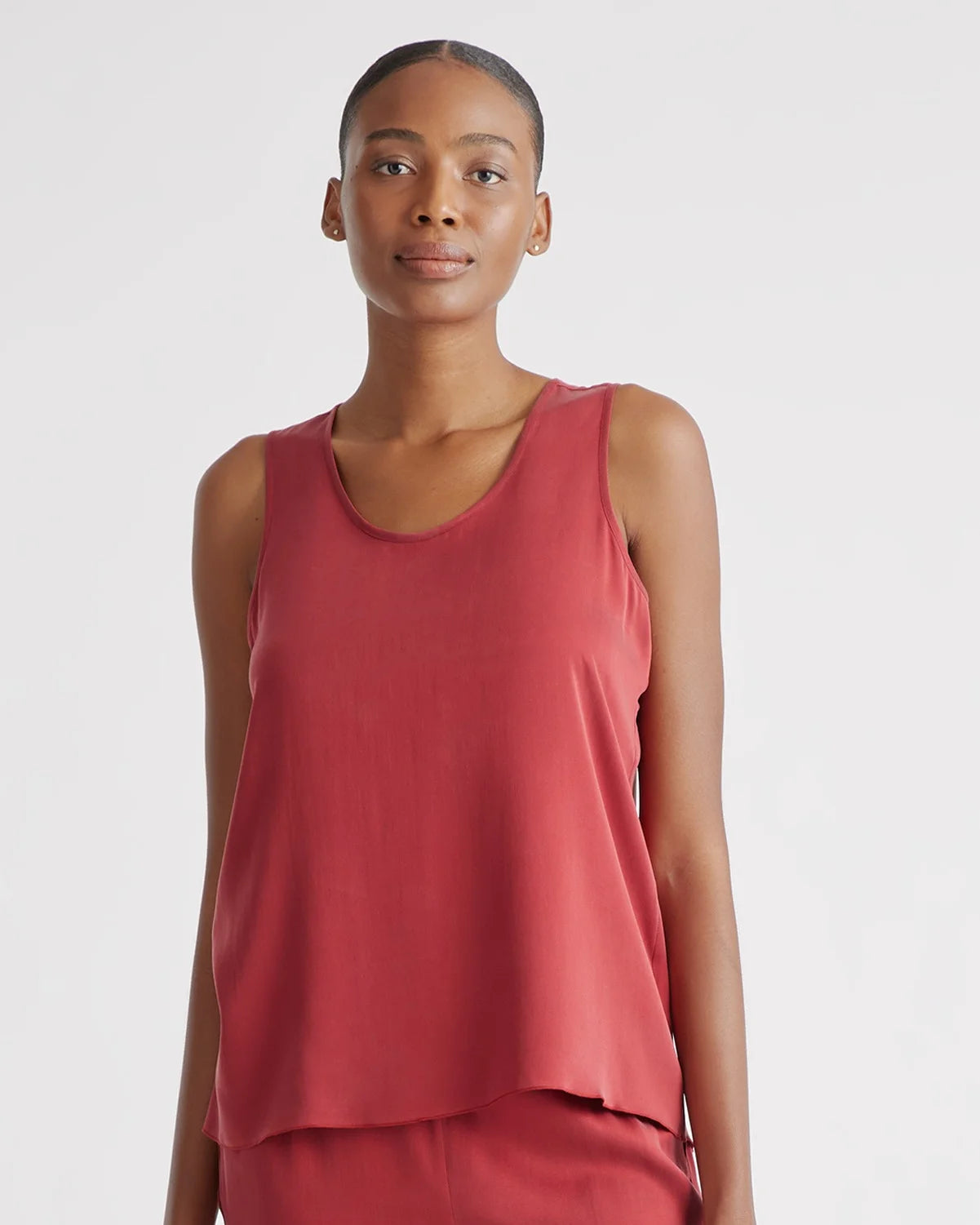 100% Washable Silk Pajama Tank - XS / Indigo