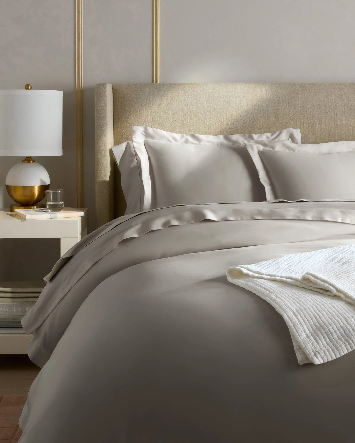 Signature Giza Cotton Sateen Deluxe Bedding Bundle - Twin / Dried Sage