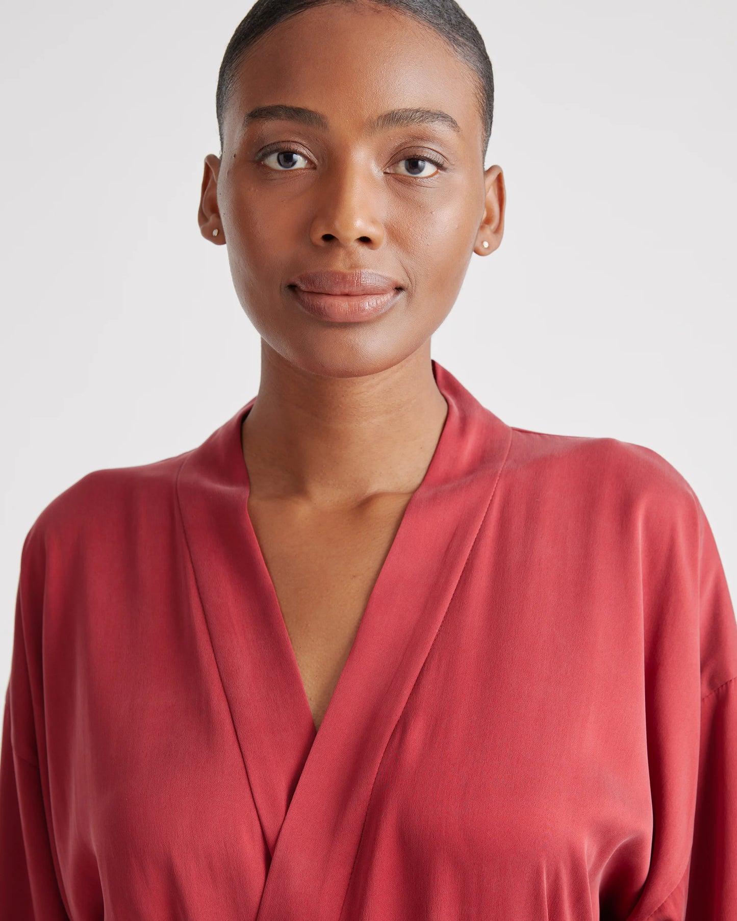 100% Washable Silk Robe - XS / Indigo