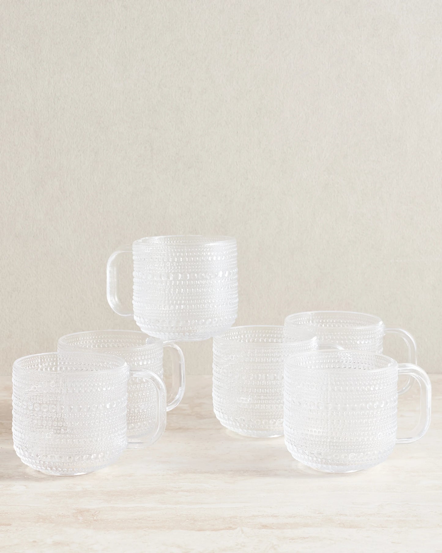 Jupiter Glass Coffee Mug (Set of 6) - One Size / No Color