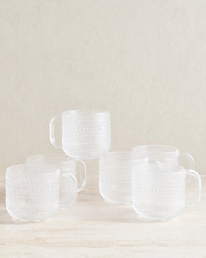 Jupiter Glass Coffee Mug (Set of 6) - One Size / No Color