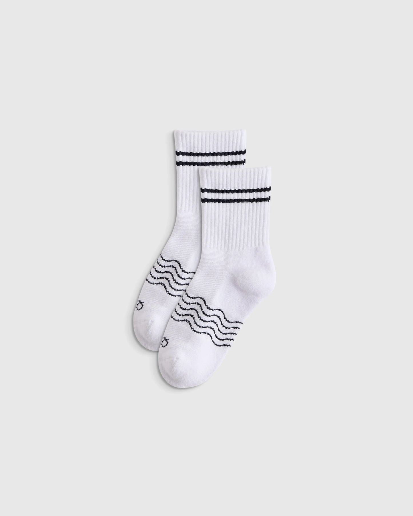 Kids Organic Cotton Quarter Crew Socks 8-Pack - S / White