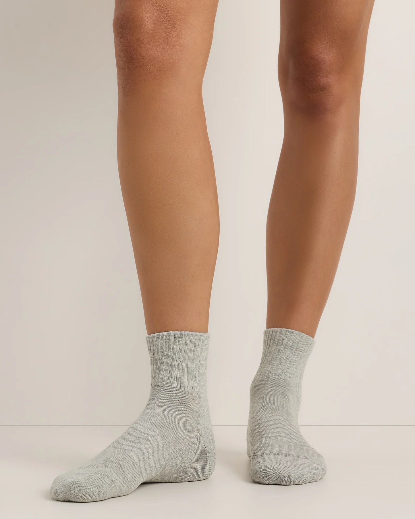 Everyday Cotton Solid Quarter Socks (4-Pack) - S / White