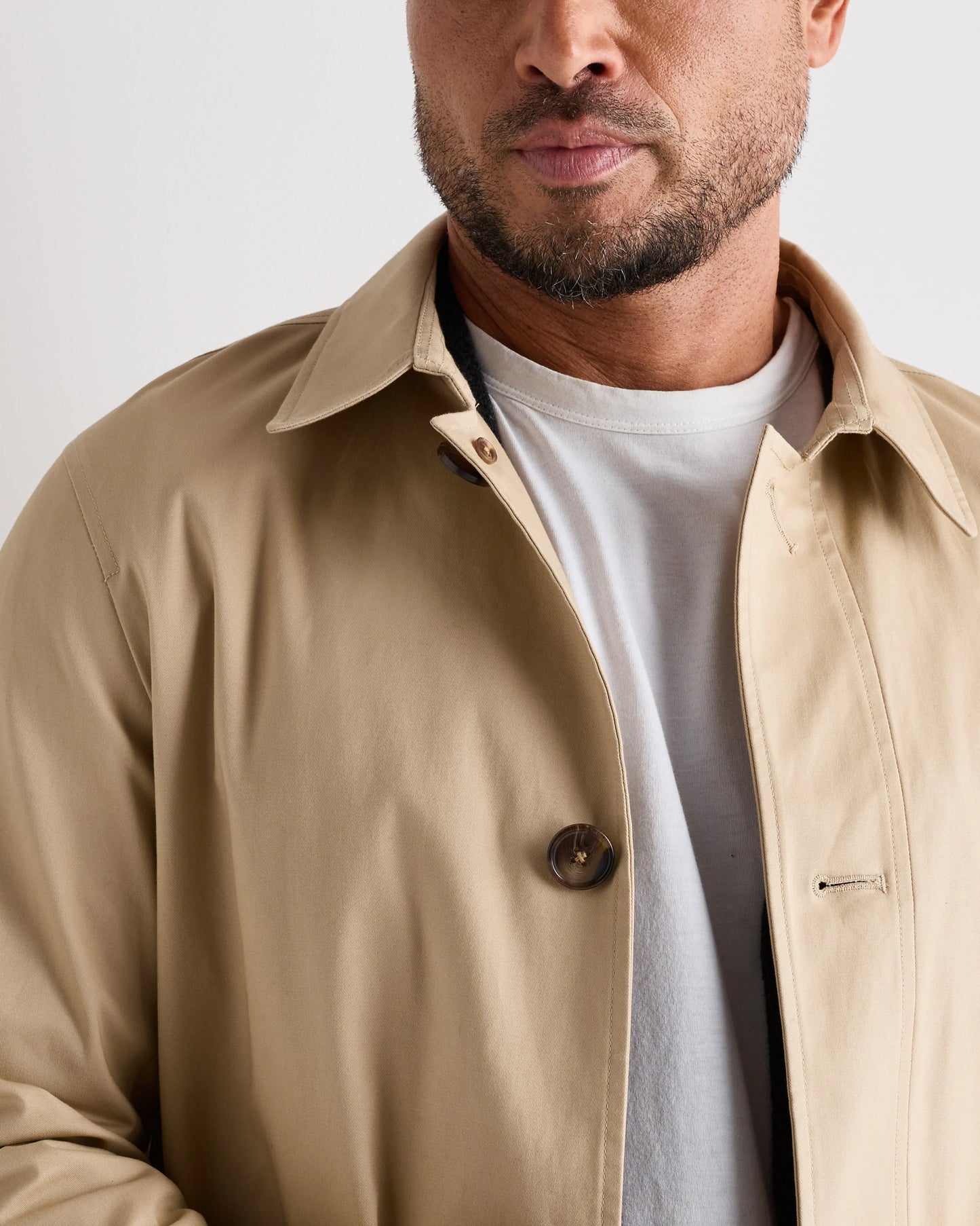 Comfort Stretch Trench Coat - S / Midnight Black