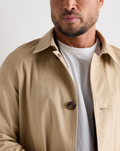 Comfort Stretch Trench Coat - S / Midnight Black