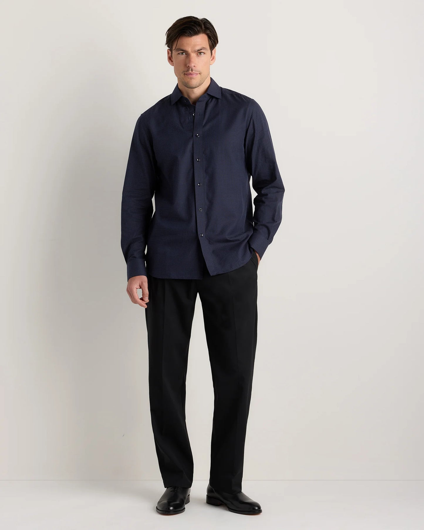 Organic Cotton Cashmere Dress Shirt - XS / Pale Blue