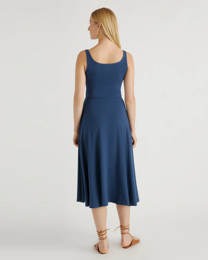 Tencel Jersey Fit & Flare Dress - XS / Dark Olive