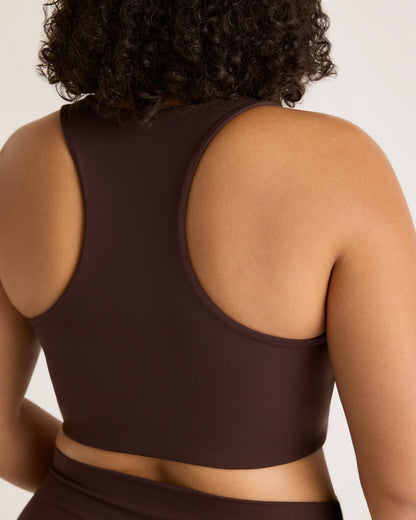 Ultra-Form Scoop Neck Longline Bra - XS / Black Camo