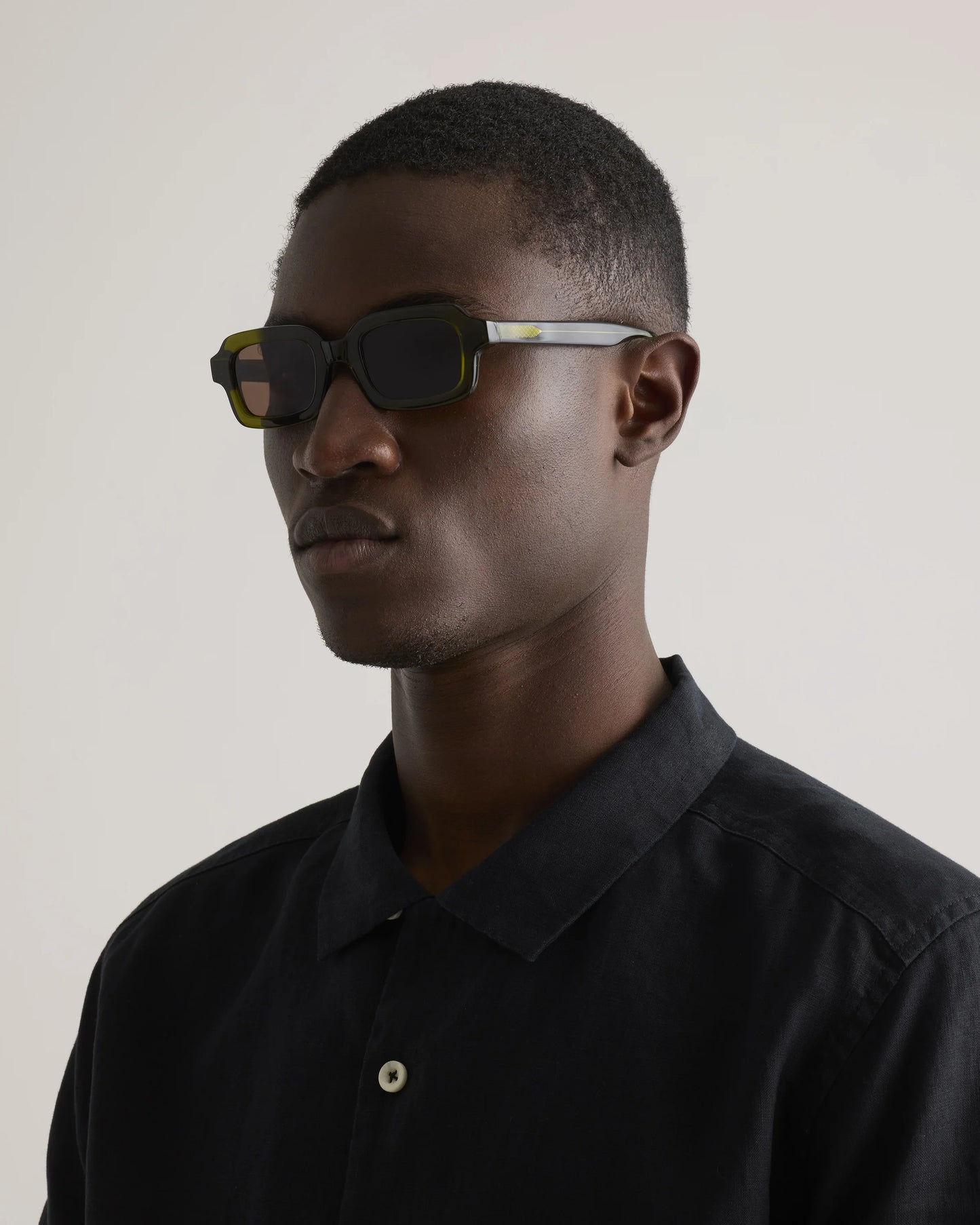 Fiji Polarized Acetate Sunglasses - Standard / Clear Spice with Deep Rose lens