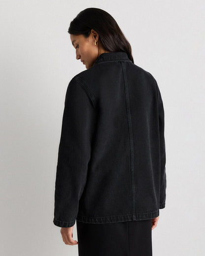 100% Organic Cotton Denim Chore Jacket - XS / Indigo Blue