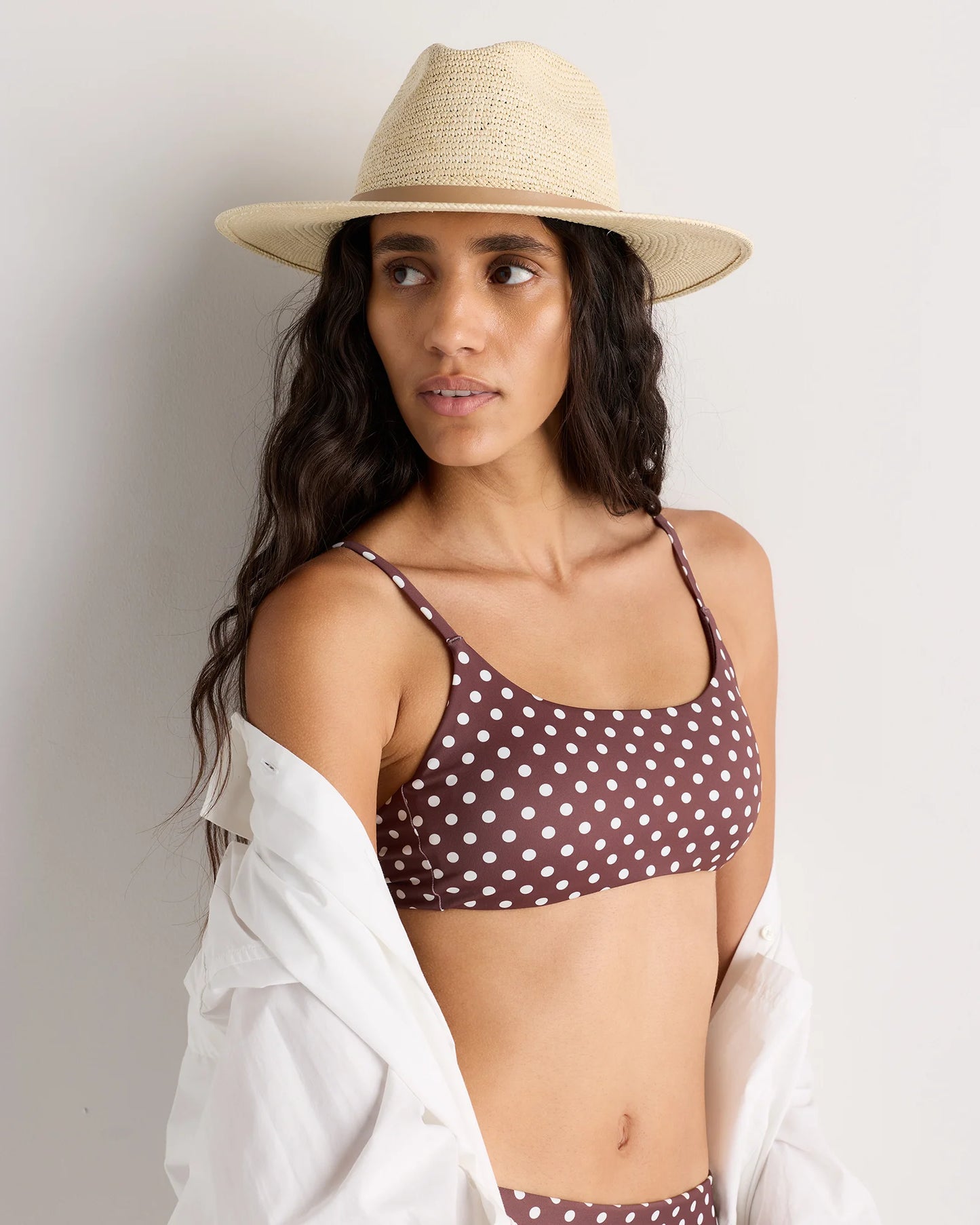 Toquilla Straw Crochet Fedora - S / Natural
