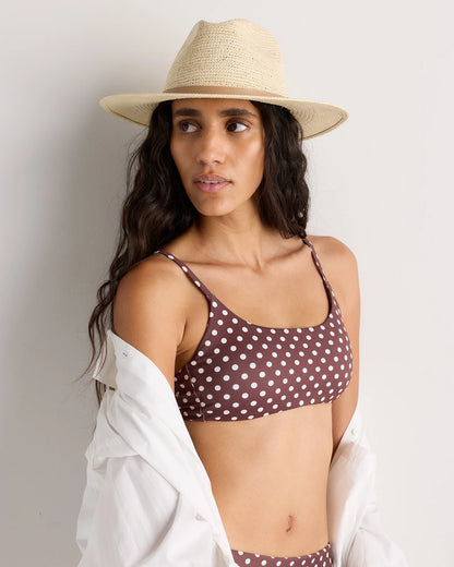 Toquilla Straw Crochet Fedora - S / Natural
