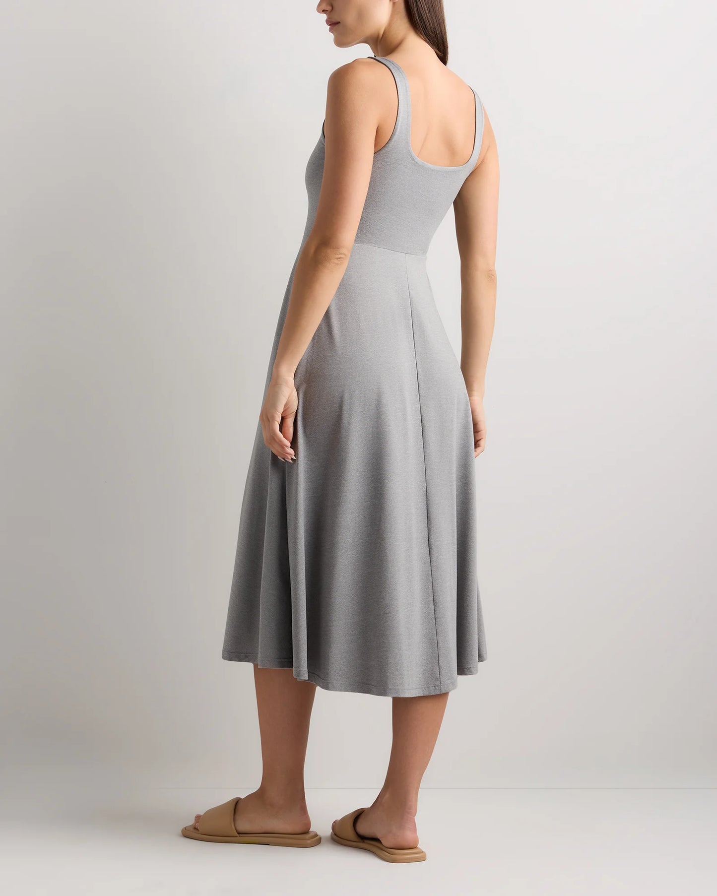 Flowknit Breeze Fit & Flare Dress - XS / Heather Green