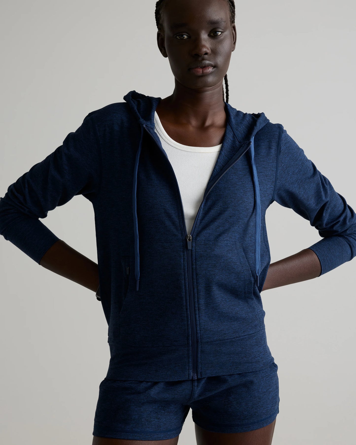 Flowknit Full-Zip Hoodie - XS / Heather Deep Navy