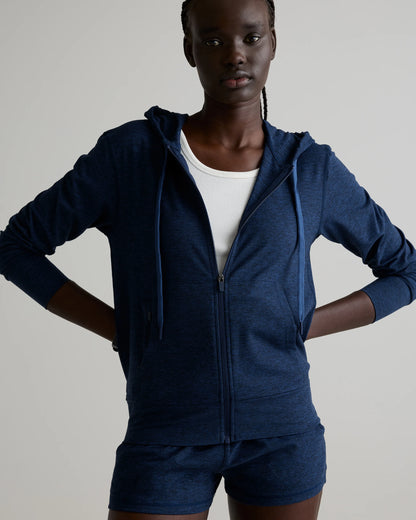 Flowknit Full-Zip Hoodie - XS / Heather Deep Navy